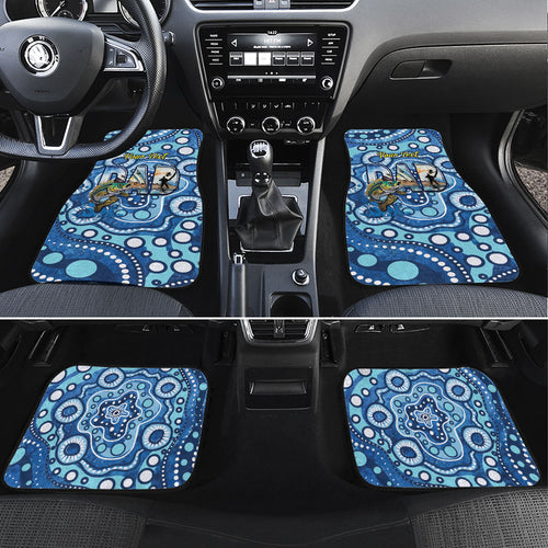 Personalised Australia Father's Day Car Mats Aussie Fishing Best Dad Ever Aboriginal Pattern
