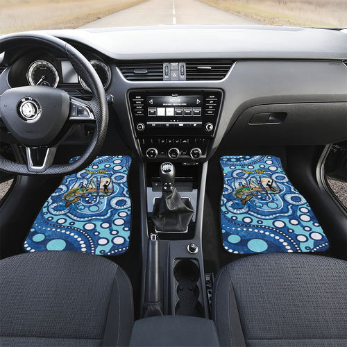 Personalised Australia Father's Day Car Mats Aussie Fishing Best Dad Ever Aboriginal Pattern