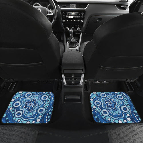 Personalised Australia Father's Day Car Mats Aussie Fishing Best Dad Ever Aboriginal Pattern