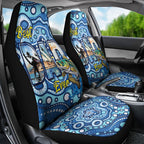 Australia Father's Day Car Seat Cover Aussie Fishing Best Dad Ever Aboriginal Pattern