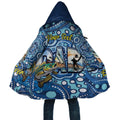 Personalised Australia Father's Day Cloak Aussie Fishing Best Dad Ever Aboriginal Pattern
