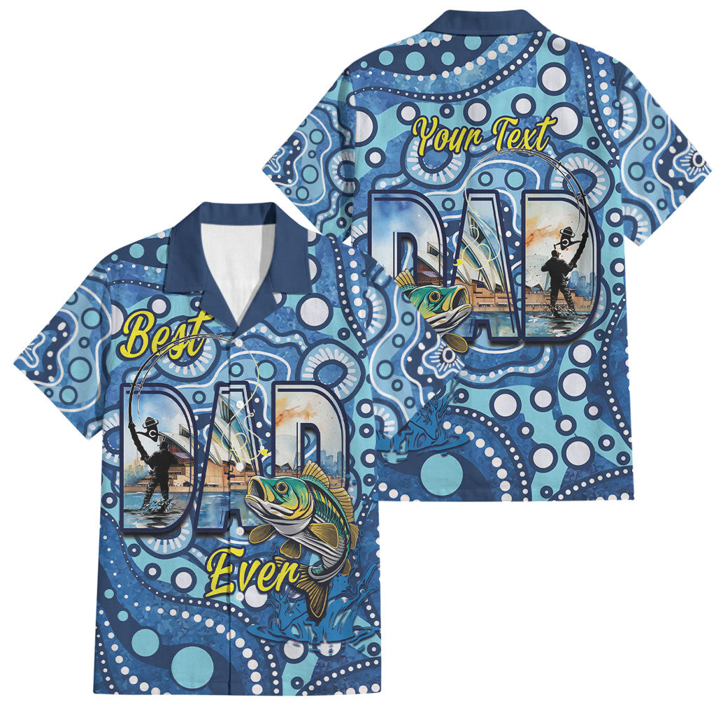 Personalised Australia Father's Day Family Matching Summer Maxi Dress and Hawaiian Shirt Aussie Fishing Best Dad Ever Aboriginal Pattern
