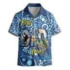 Personalised Australia Father's Day Kid Hawaiian Shirt Aussie Fishing Best Dad Ever Aboriginal Pattern