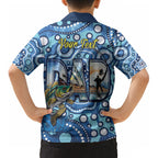 Personalised Australia Father's Day Kid Hawaiian Shirt Aussie Fishing Best Dad Ever Aboriginal Pattern