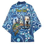 Personalised Australia Father's Day Kimono Aussie Fishing Best Dad Ever Aboriginal Pattern