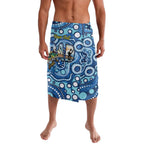 Personalised Australia Father's Day Lavalava Aussie Fishing Best Dad Ever Aboriginal Pattern
