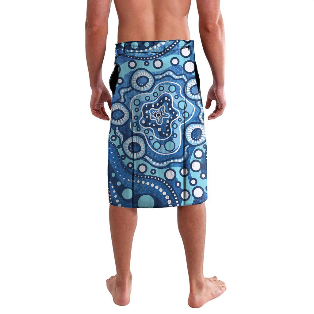 Personalised Australia Father's Day Lavalava Aussie Fishing Best Dad Ever Aboriginal Pattern