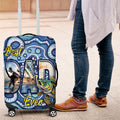Australia Father's Day Luggage Cover Aussie Fishing Best Dad Ever Aboriginal Pattern