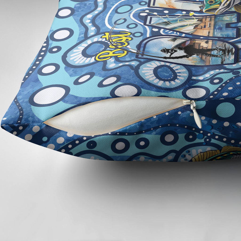 Australia Father's Day Pillow Cover Aussie Fishing Best Dad Ever Aboriginal Pattern