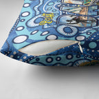 Australia Father's Day Pillow Cover Aussie Fishing Best Dad Ever Aboriginal Pattern
