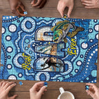 Australia Father's Day Puzzle Aussie Fishing Best Dad Ever Aboriginal Pattern