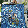 Australia Father's Day Quilt Aussie Fishing Best Dad Ever Aboriginal Pattern
