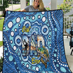 Australia Father's Day Quilt Aussie Fishing Best Dad Ever Aboriginal Pattern