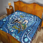 Australia Father's Day Quilt Aussie Fishing Best Dad Ever Aboriginal Pattern