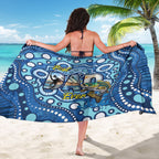 Australia Father's Day Sarong Aussie Fishing Best Dad Ever Aboriginal Pattern