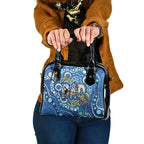 Australia Father's Day Shoulder Handbag Aussie Fishing Best Dad Ever Aboriginal Pattern