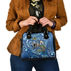 Australia Father's Day Shoulder Handbag Aussie Fishing Best Dad Ever Aboriginal Pattern