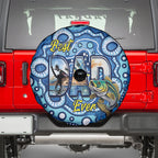 Australia Father's Day Spare Tire Cover Aussie Fishing Best Dad Ever Aboriginal Pattern