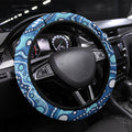 Australia Father's Day Steering Wheel Cover Aussie Fishing Best Dad Ever Aboriginal Pattern