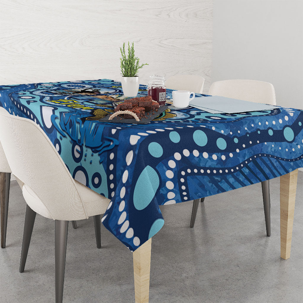Australia Father's Day Tablecloth Aussie Fishing Best Dad Ever Aboriginal Pattern