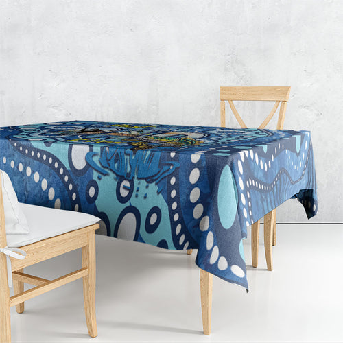 Australia Father's Day Tablecloth Aussie Fishing Best Dad Ever Aboriginal Pattern