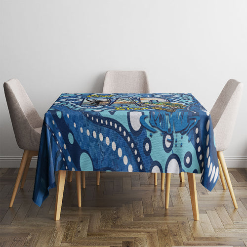 Australia Father's Day Tablecloth Aussie Fishing Best Dad Ever Aboriginal Pattern