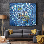 Australia Father's Day Tapestry Aussie Fishing Best Dad Ever Aboriginal Pattern