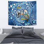 Australia Father's Day Tapestry Aussie Fishing Best Dad Ever Aboriginal Pattern