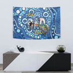 Australia Father's Day Tapestry Aussie Fishing Best Dad Ever Aboriginal Pattern
