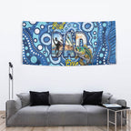 Australia Father's Day Tapestry Aussie Fishing Best Dad Ever Aboriginal Pattern