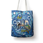 Australia Father's Day Tote Bag Aussie Fishing Best Dad Ever Aboriginal Pattern