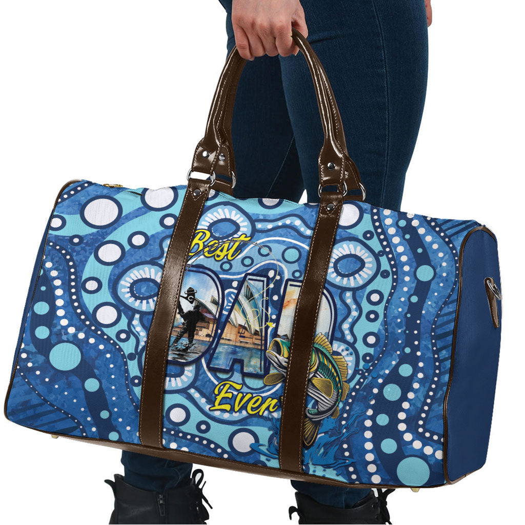 Australia Father's Day Travel Bag Aussie Fishing Best Dad Ever Aboriginal Pattern
