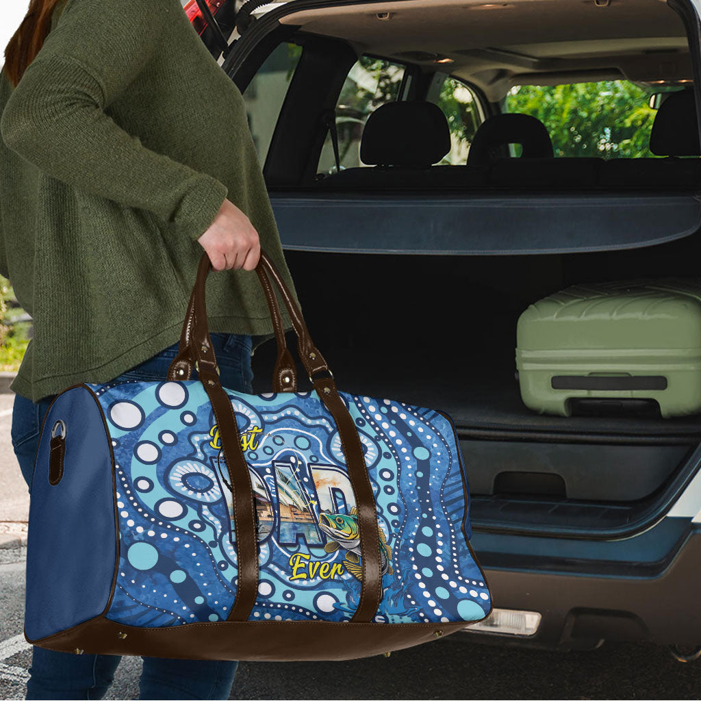 Australia Father's Day Travel Bag Aussie Fishing Best Dad Ever Aboriginal Pattern