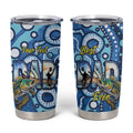 Personalised Australia Father's Day Tumbler Cup Aussie Fishing Best Dad Ever Aboriginal Pattern