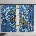 Australia Father's Day Window Curtain Aussie Fishing Best Dad Ever Aboriginal Pattern