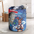 Darts NAIDOC Week 2026 Personalised Laundry Basket Australia Flag Kangaroo Dhari Aboriginal Art