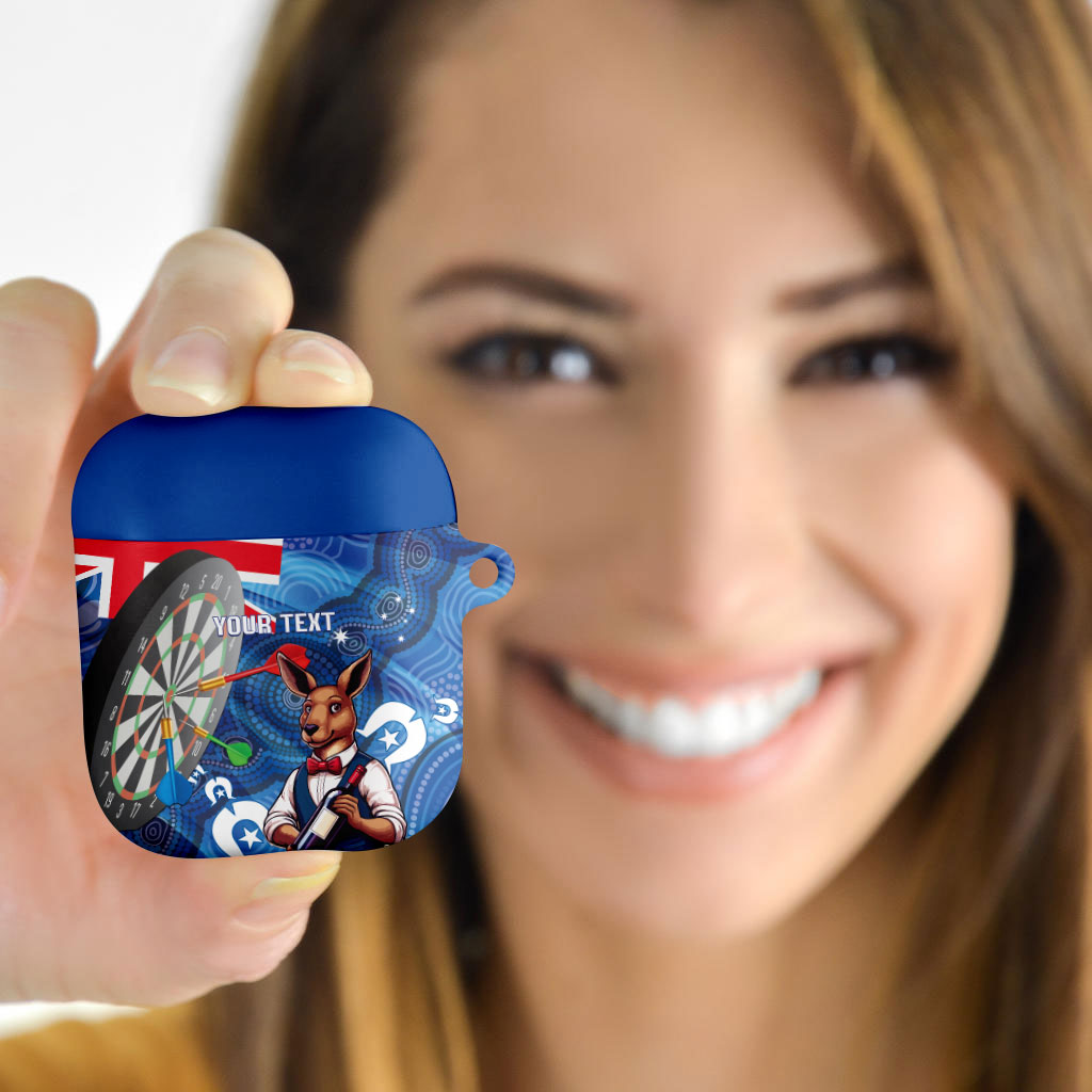 Darts NAIDOC Week 2026 Personalised AirPods Case Australia Flag Kangaroo Dhari Aboriginal Art