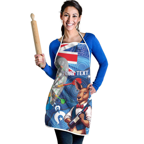 Darts NAIDOC Week 2026 Personalised Apron Australia Flag Kangaroo Dhari Aboriginal Art