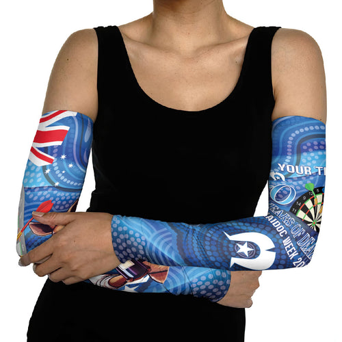Darts NAIDOC Week 2026 Personalised Arm Sleeves Australia Flag Kangaroo Dhari Aboriginal Art