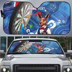 Darts NAIDOC Week 2026 Personalised Auto Sun Shade Australia Flag Kangaroo Dhari Aboriginal Art