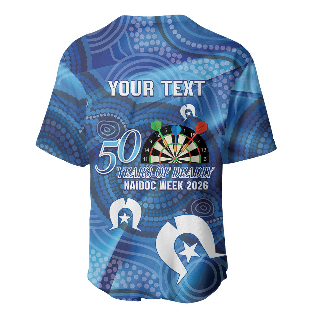 Darts NAIDOC Week 2026 Personalised Baseball Jersey Australia Flag Kangaroo Dhari Aboriginal Art