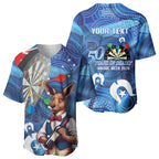 Darts NAIDOC Week 2026 Personalised Baseball Jersey Australia Flag Kangaroo Dhari Aboriginal Art
