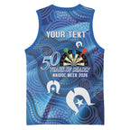 Darts NAIDOC Week 2026 Personalised Basketball Jersey Australia Flag Kangaroo Dhari Aboriginal Art