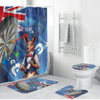 Darts NAIDOC Week 2026 Personalised Bathroom Set Australia Flag Kangaroo Dhari Aboriginal Art