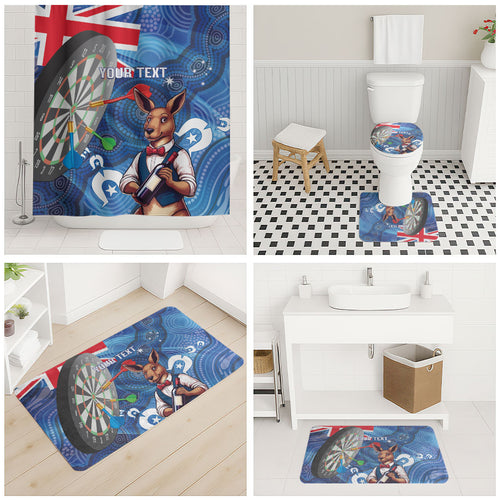 Darts NAIDOC Week 2026 Personalised Bathroom Set Australia Flag Kangaroo Dhari Aboriginal Art