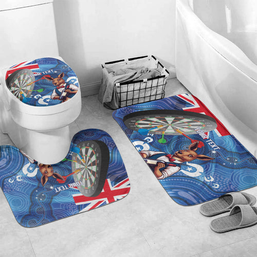 Darts NAIDOC Week 2026 Personalised Bathroom Set Australia Flag Kangaroo Dhari Aboriginal Art
