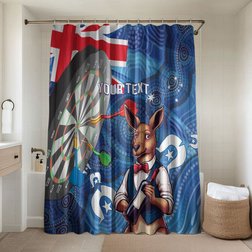 Darts NAIDOC Week 2026 Personalised Bathroom Set Australia Flag Kangaroo Dhari Aboriginal Art