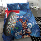 Darts NAIDOC Week 2026 Personalised Bedding Set Australia Flag Kangaroo Dhari Aboriginal Art