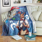 Darts NAIDOC Week 2026 Personalised Blanket Australia Flag Kangaroo Dhari Aboriginal Art