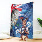 Darts NAIDOC Week 2026 Personalised Blanket Australia Flag Kangaroo Dhari Aboriginal Art